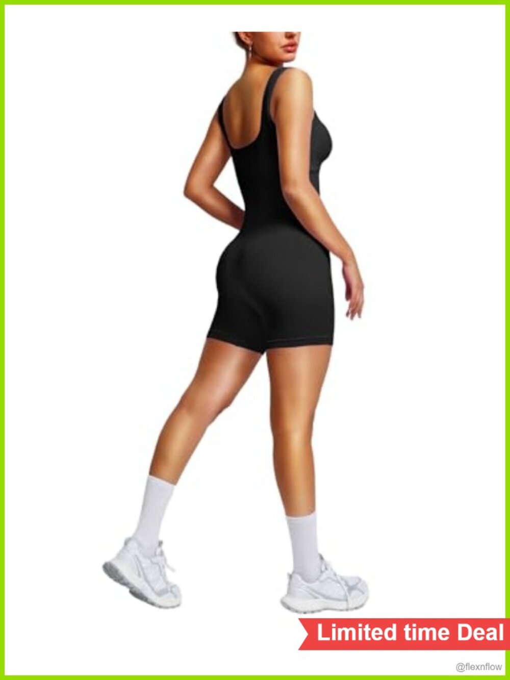 Women's Seamless Workout Jumpsuit Built-in Bra Tummy Control Shorts One Piece
